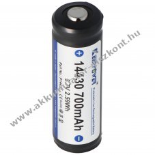Keeppower 14430 Li-Ion Akkumul�tor 3,7V 700mAh v�dett
