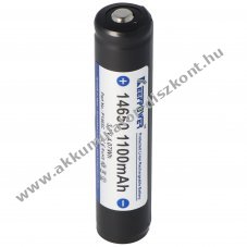 Keeppower 14650 1100mAh 3,6V-3,7V l�tium-ion Akkumul�tor PCB v�delemmel