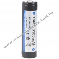 Keeppower 18650 3,7V 3100mAh Li-ion Akkumul�tor v�dett lapos p�lussal