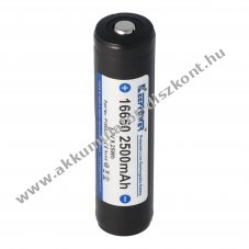 Keeppower 16650 Li-Ion Akkumul�tor 3,7V 2500mAh v�dett emelt plusz p�lus