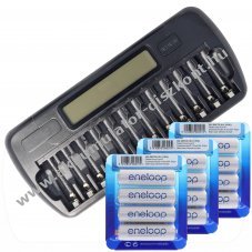 Panasonic eneloop Standard HR-3UTGA 12db AA (Mignon) Akkumul�tormul�tor LCD t�lt�vel