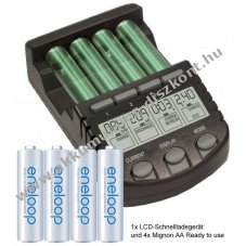 ALPHA700 gyorst�lt� LCD kijelz�vel 4db/csomag Sanyo Mignon ceruza AA HR-3UTG NiMH
