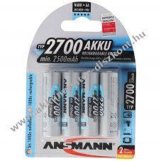 Ansmann Photo AA Mignon ceruza Akkumul�tor 1,2V 2700mAh 4db/csomag NiMH