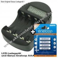 Panasonic eneloop AAA 800mAh 4db/csomag gyorst�lt� LCD NiMH