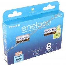 Panasonic eneloop Standard AA Mignon ceruza Akkumul�tor 1.2V 2000mAh 8db/csomag 2 Akkumul�torboxzal ingyen NiMH