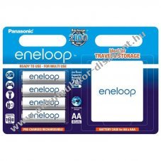 Panasonic eneloop AA Mignon ceruza Akkumul�tor 1,2V 2000mAh 4db/csomag BK-3MCCEC4BE t�rol�doboz NiMH