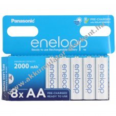 Panasonic eneloop BK-3MCDE/8BE Mignon ceruza AA Akkumul�tor 1.2V 2000mAh 8db/csomag NiMH