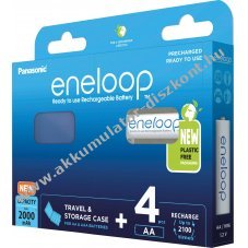 Panasonic eneloop AA Mignon ceruza el�re felt�lt�tt Akkumul�tor 1.2V 2000mAh 4db/csomag NiMH