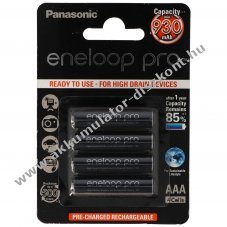 Panasonic eneloop Pro BK-4HCCE/4BE AAA (mikro) Akkumul�tor f�nyk�pez�g�p 1,2V 950mAh 4db/csomag NiMH
