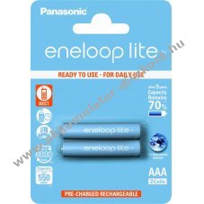 Panasonic eneloop lite AAA (mikro) Akkumul�tor 1.2V 550mAh 2db/csomag NiMH