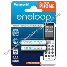 Panasonic eneloop Phone Standard AAA (micro) Akkumul�tor 1,2V 800mAh 2db/csomag NiMH