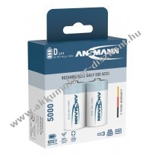 Ansmann D (g�li�t) Akkumul�tor 1,2V 5000mAh 2db/csomag NiMH