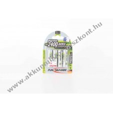 Ansmann Photo AA Mignon ceruza Akkumul�tor 1,2V 2400mAh 4db/csomag NiMH