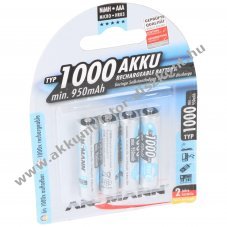 Ansmann Typ 1000 AAA (Micro) Akkumul�tor 1,2V 950mAh 4db/csomag NiMH