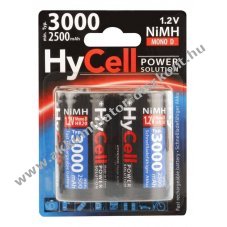 HyCell Typ 3000 D (g�li�t) Akkumul�tor 1,2V 2500mAh 2db/csomag NiMH