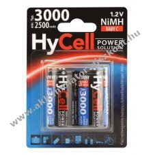 HyCell Typ 3000 C (b�bi m�ret) Akkumul�tor 1,2V 2500mAh 2db/csomag NiMH