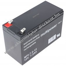 Multipower MPL7.2-12 12V 7,2Ah Akkumul�tor AGM �lom-zsel�s