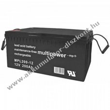 Multipower MPL200-12 I 12V 200Ah Akkumul�tor AGM �lom-zsel�s