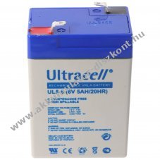 Ultracell AGM �lom Akkumul�tor 6V 5Ah