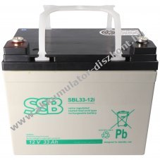SSB SBL33-12i 12V 33Ah �lom Akkumul�tor AGM Gel