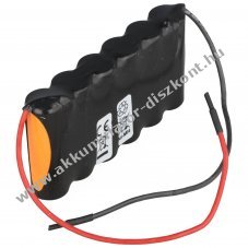 Helyettes�t� Akkumul�tor v�szvil�g�t�s 7,2V 2100mAh F1x6 HHR-210AH 200mm k�bel NiMH