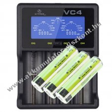 Helyettes�t� Akkumul�tor Panasonic 18650 3,7V 3400mAh 3db/csomag LCD t�lt� Li-Ion
