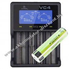 Helyettes�t� Akkumul�tor Panasonic 18650 3,7V 3400mAh 1db/csomag + LCD gyorst�lt� Li-Ion