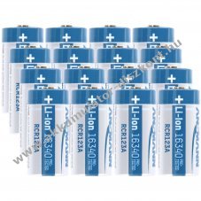 Helyettes�t� Akkumul�tor CR123A 3,7V 850mAh 16db + 4db Akkumul�torbox Arlo kompatibilis Li-Ion