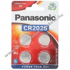 Panasonic CR2025 l�tium gombelemm 3V 4db/csomag
