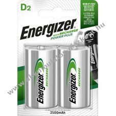 Energizer Power Plus D (g�li�t) Akkumul�tor 1.2V 2500mAh 2db/csomag NiMH