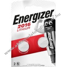 Energizer CR2016 3V gombelem 2db/csomag Lithium