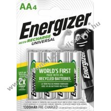Energizer Universal AA HR06 Mignon ceruza Akkumul�tor 1.2V 1300mAh 4db/csomag NiMH