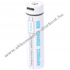 Helyettes�t� Akkumul�tor 18650 3,7V 2200mAh Li-ion