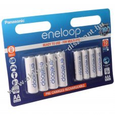 Panasonic eneloop Standard AA Mignon ceruza / AAA (Micro) Akkumul�tor 1.2V 2000mAh/800mAh 8db/csomag NiMH