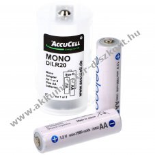 Panasonic eneloop BK-3MCDE/2BE Akkumul�tor AA Mignon ceruza 1,2V 2000mAh 2db/csomag + D adapter NiMH