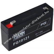Fiamm FG10121 6,0V 1200mAh Faston 4,8mm Akkumul�tor AGM �lom-zsel�s