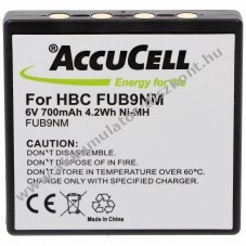 Helyettes�t� Akkumul�tor HBC FUB9NM 6V 800mAh NiMH