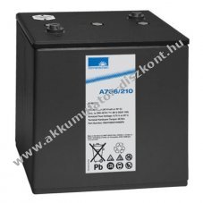 Exide Sonnenschein A706/210 6V 210000mAh M6 csavaros p�lus Akkumul�tor AGM �lom-zsel�s Pb