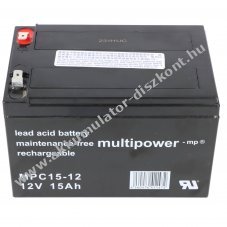 MultiPower MP15-12C MPC15-12 12V 15000mAh Faston 6,3mm AGM �s �lom-zsel�s