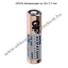 Speci�lis elem GP Batteries GP27A Duracell MN27 12V 7,7x28,0mm alk�li
