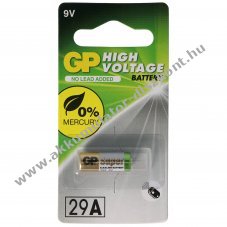 GP 29A (A29, 25A, C5, L822, EL822, EL-822) 9V speci�lis elem alk�li