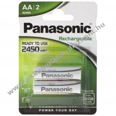 Panasonic HHR-3XXE AA Mignon ceruza Akkumul�tor 1,2V 2450mAh 2db/csomag NiMH