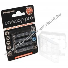 Panasonic eneloop Pro AAA (mikro) Akkumul�tor 1,2V 900mAh HR-4UWX 4db/csomag NiMH