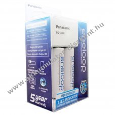 Panasonic eneloop AA 2000mAh NiMH 2db/csomag �s BQ-CC80 USB t�lt�