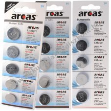 Arcas gomb gombelem csomag 5db CR2025, 5db CR2032, 5db CR2016 2+1 ingyen