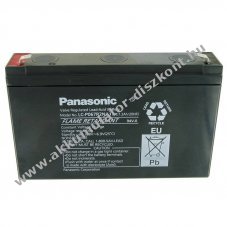 Panasonic LC-P067R2NA1 LC-P067R2P 6V 7200mAh Faston 6,3mm AGM �lom-zsel�s