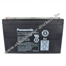 Panasonic LC-R067R2P 6,0V 7,2Ah Faston 4,8mm Akkumul�tor AGM �lom-zsel�s