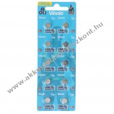 VINNIC AG4 LR626 gombelem 1,5V 18mAh 10db/csomag Alkaline