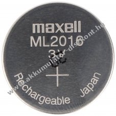 Maxell ML2016 gomb speci�lis elem 3V 25mAh �jrat�lthet� Li-ion/Li-Mn