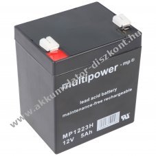 Multipower MP1223H 12V 5Ah Faston 6,3mm Akkumul�tor AGM �lom-zsel�s